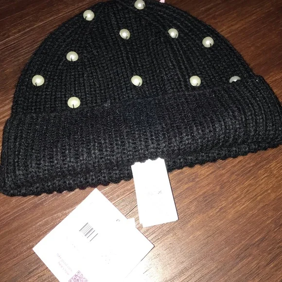 Kate Spade New York Ivory, Pearl Embellished Beanie NWT kate spade | Accessories | Kate Spade Beanie Pearl  main image 3